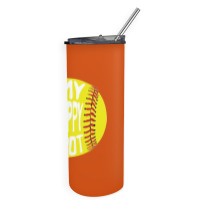 People's Republic Of Burlington Softball Skinny Tumbler | Artistshot