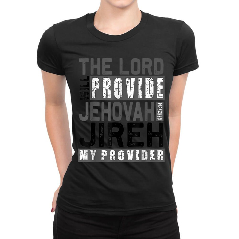 Jehovah Jireh My Provider Jehovah Jireh Provides Christian Vintage Ret Ladies Fitted T-Shirt by Aria-Proctor | Artistshot