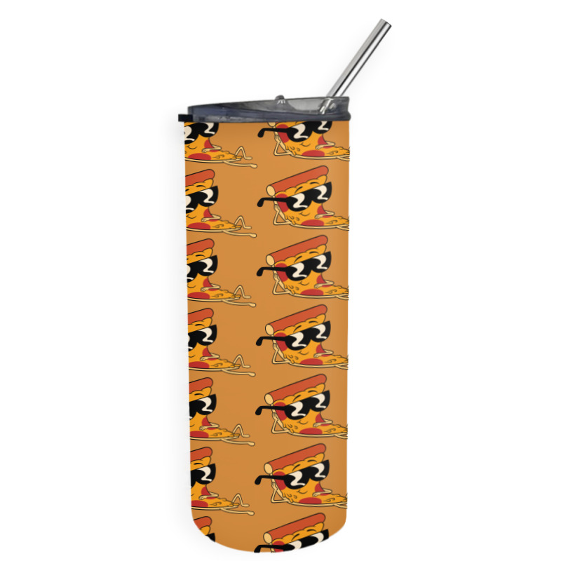 Pizza Steve Cool Cartoon Skinny Tumbler | Artistshot