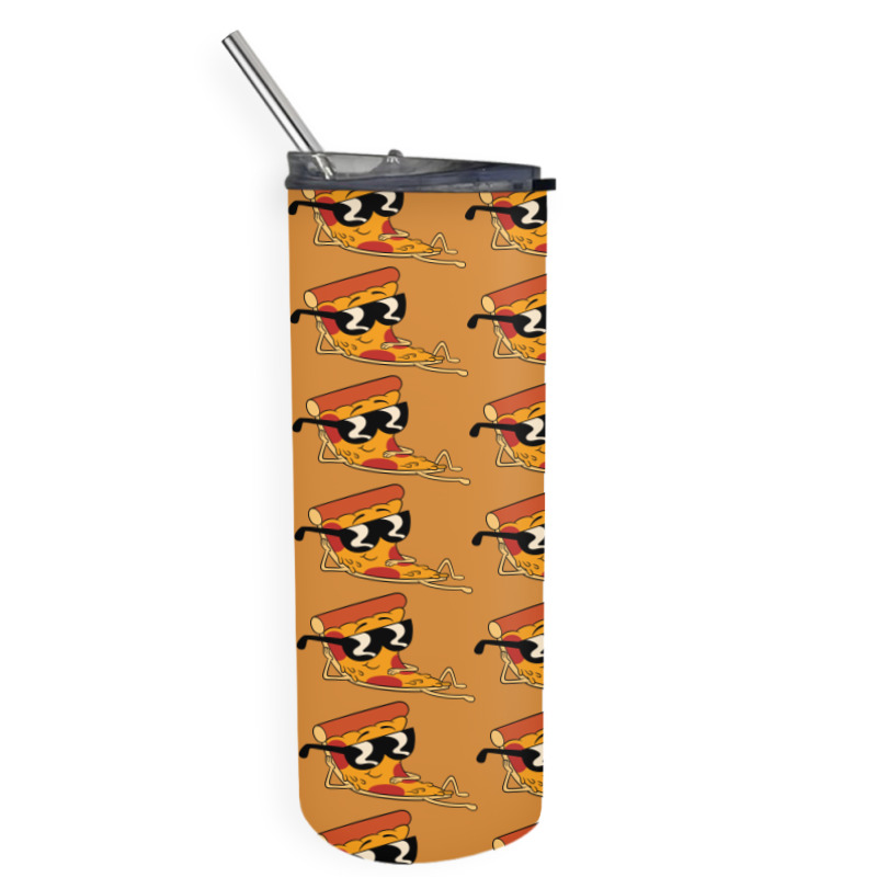 Pizza Steve Cool Cartoon Skinny Tumbler | Artistshot