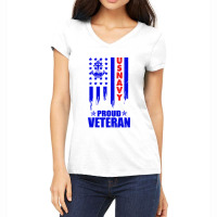 Us Navy Proud Veteran Women's V-neck T-shirt | Artistshot