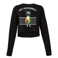 Funny Volleyball For Men Women Holy Guacamole Player Blocker T Shirt Cropped Sweater | Artistshot