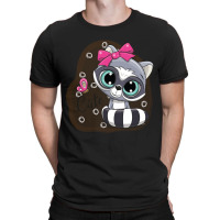 Cartoon-cat-cute-girl T-shirt | Artistshot