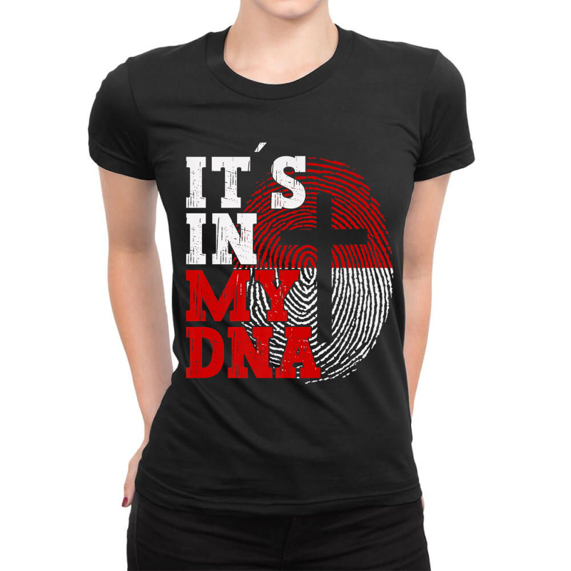 Jesus Christ It´s In My Dna Cross Fingerprind Chritstian Mens Funny Ladies Fitted T-Shirt by Aria-Proctor | Artistshot