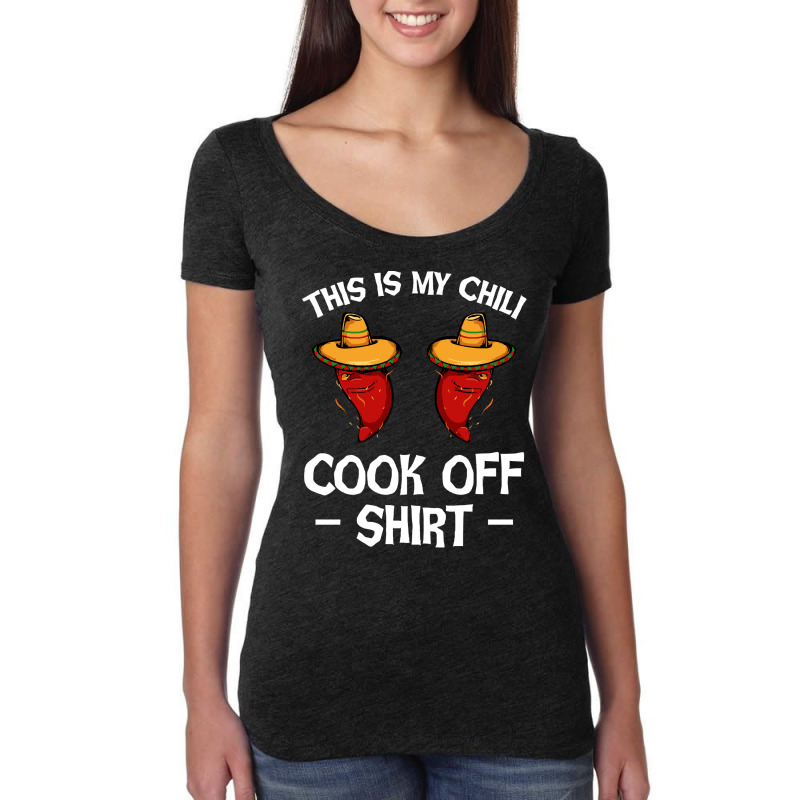 Chili T  Shirt This Is My Chili Cook Off Shirt   Mexican Chilis Pepper Women's Triblend Scoop T-shirt by yourselfunpleasant | Artistshot