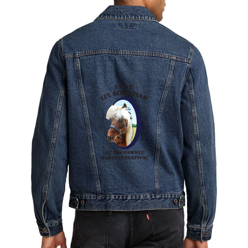 I Met Lil' Sebastion Parks And Recreation Men Denim Jacket by mudamangga | Artistshot