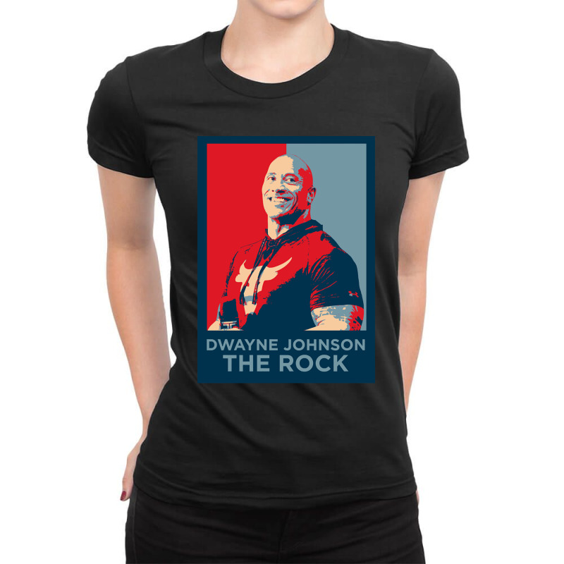 Dwayne Men Johnson Vintage Ladies Fitted T-Shirt by Artists-Zoe | Artistshot