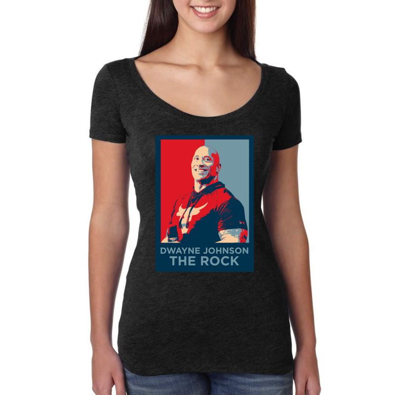 Dwayne Men Johnson Vintage Women's Triblend Scoop T-shirt by Artists-Zoe | Artistshot