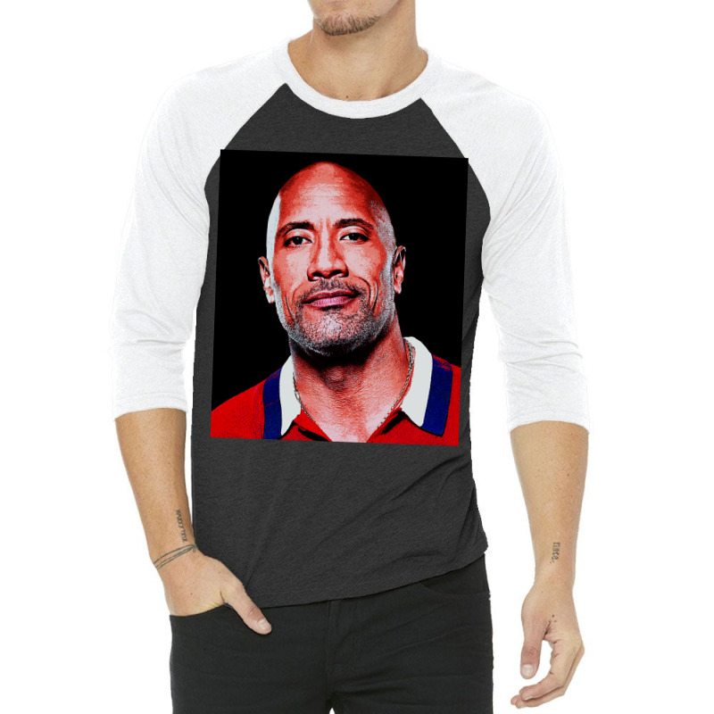 Dwayne Picture Johnson Art 3/4 Sleeve Shirt by Artists-Zoe | Artistshot