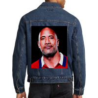 Dwayne Picture Johnson Art Men Denim Jacket | Artistshot