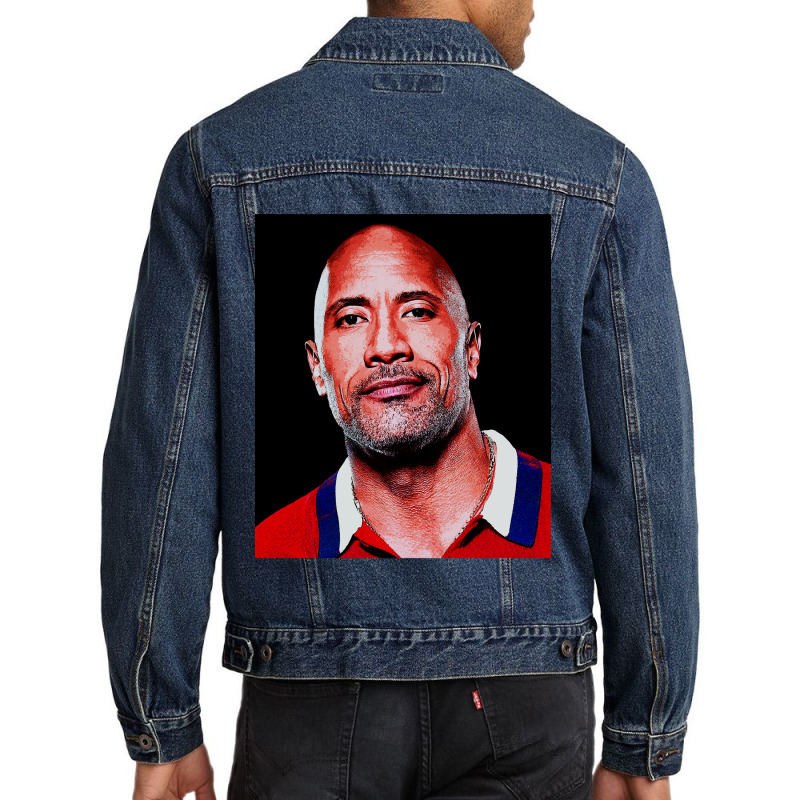 Dwayne Picture Johnson Art Men Denim Jacket by Artists-Zoe | Artistshot