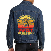 Jesus Christian Kind Words Are Like Honey Proverbs 1624 Games Characte Men Denim Jacket | Artistshot