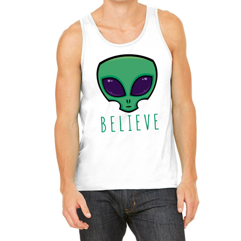 Believe Alien Head Tank Top | Artistshot