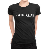 Jesus Is King Bible Verse Scripture Christian Animations Characters Ladies Fitted T-shirt | Artistshot