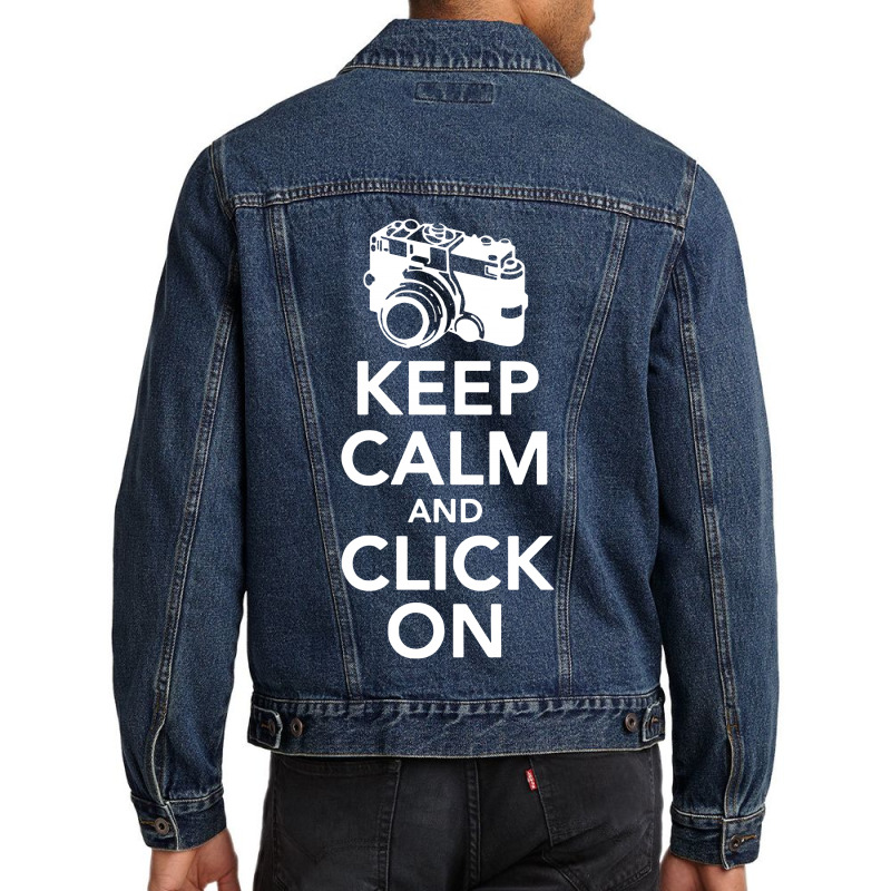 Keep Calm And Click On Men Denim Jacket | Artistshot