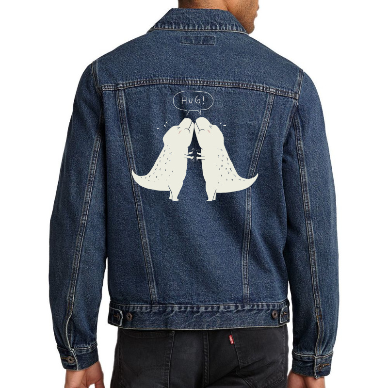 Dino Hug Men Denim Jacket | Artistshot