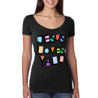 Jesus Loves Yall Pink Belief Faith Womens Girls Kids Church Graphic Women's Triblend Scoop T-shirt | Artistshot