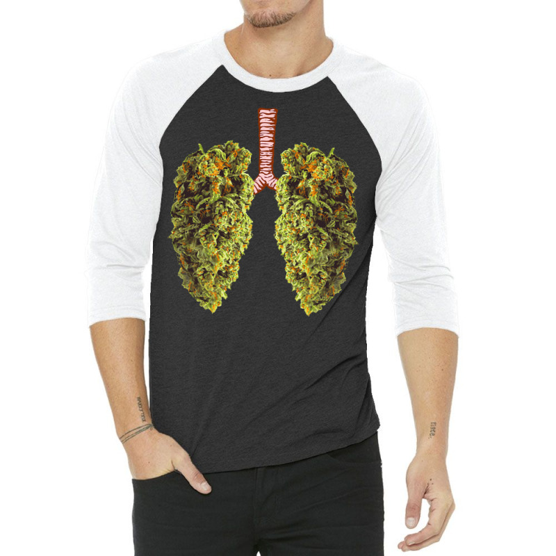 Funny Weed Lung Marijuana Bud 3/4 Sleeve Shirt | Artistshot