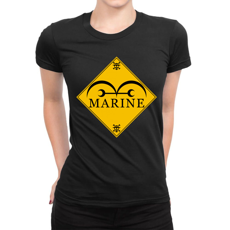 Marine One Piece Ladies Fitted T-Shirt by garnisflok | Artistshot