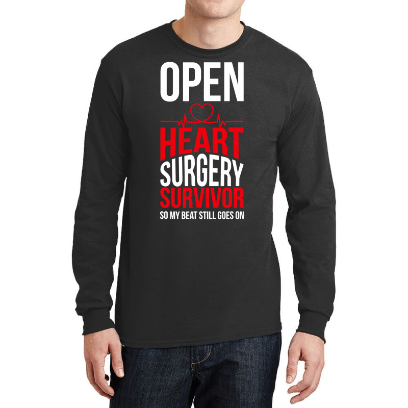 Open Heart Surgery Survivor My Beat Still Goes On T Shirt Long Sleeve Shirts | Artistshot