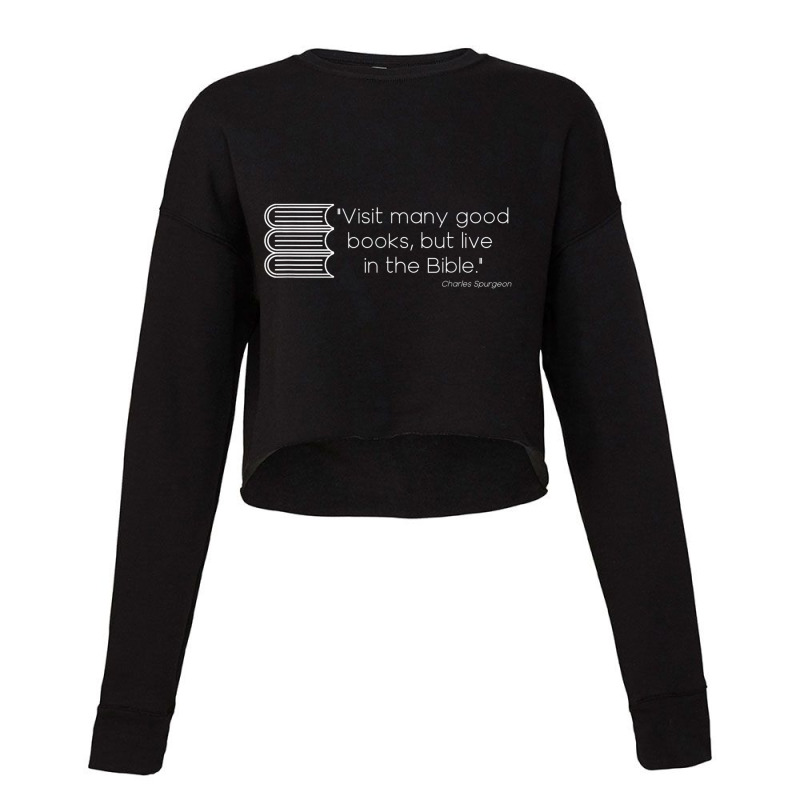 Live In The Bible Charles Spurgeon Vintage Retro Cropped Sweater by Aria-Proctor | Artistshot