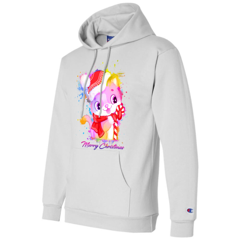 Merry Christmas Cat Champion Hoodie | Artistshot