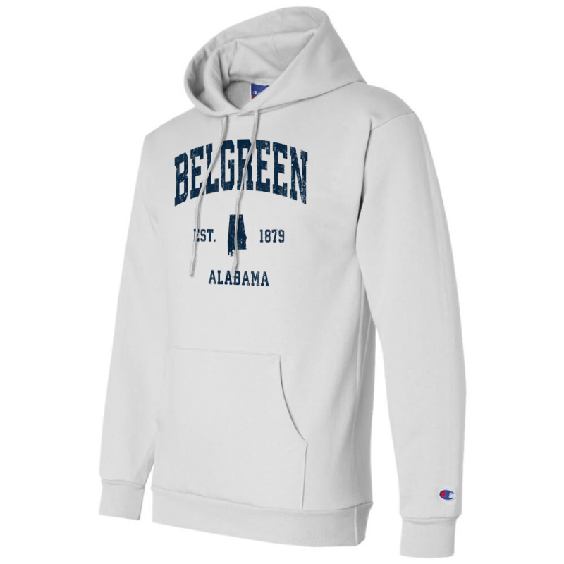 Belgreen Alabama Al Vintage Athletic Navy Sports Design T Shirt Champion Hoodie | Artistshot