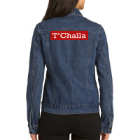 T'challa Ladies Denim Jacket | Artistshot