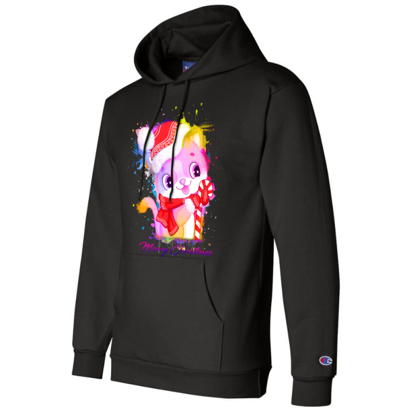 Merry Christmas Cat Champion Hoodie | Artistshot