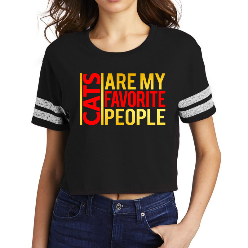 Cats Are My Favorite People Scorecard Crop Tee by Kathrin Sutter | Artistshot