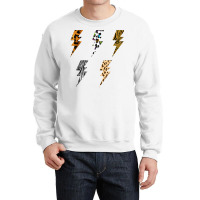 Vintage Thunder Leopard Zebra Animal Print Lightning Bolts T Shirt Crewneck Sweatshirt | Artistshot