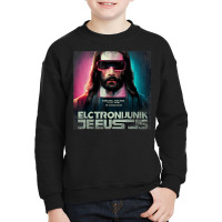 Vintage Cyberpunk Jesus Futuristic Religious Christian Punk T Shirt Youth Sweatshirt | Artistshot