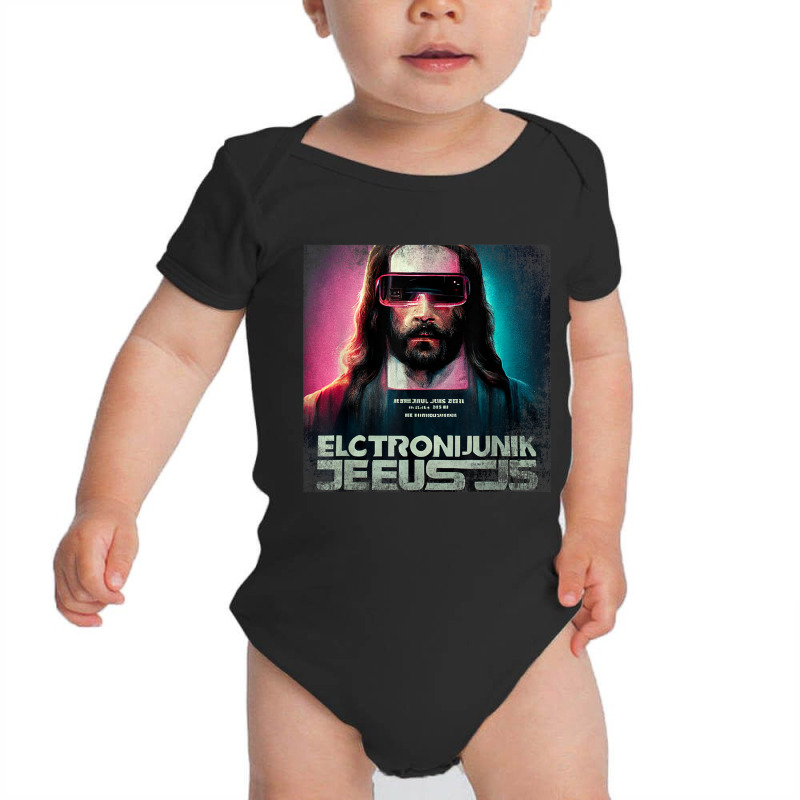 Vintage Cyberpunk Jesus Futuristic Religious Christian Punk T Shirt Baby Bodysuit by Great Tshirt | Artistshot