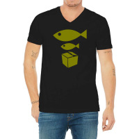 Big Fish Little Fish Cardboard Box V-neck Tee | Artistshot