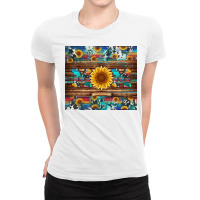 Sunflower Western Mom Ladies Fitted T-shirt | Artistshot