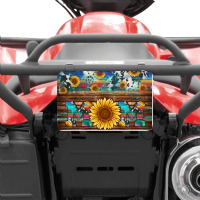 Sunflower Western Mom Atv License Plate | Artistshot