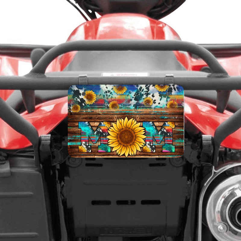 Sunflower Western Mom Atv License Plate | Artistshot