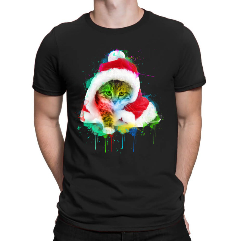 Merry Christmas Cat T-shirt | Artistshot