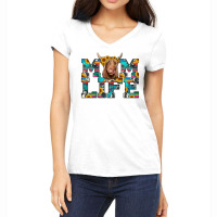 Mom Life Highland Cow Women's V-neck T-shirt | Artistshot