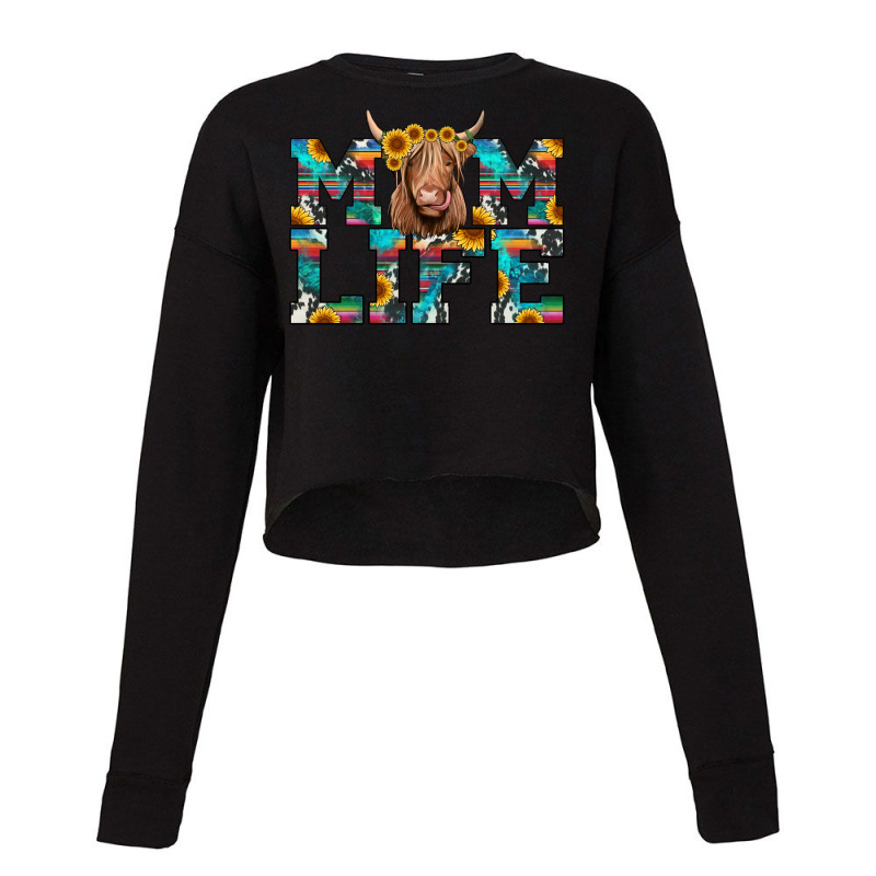 Mom Life Highland Cow Cropped Sweater | Artistshot