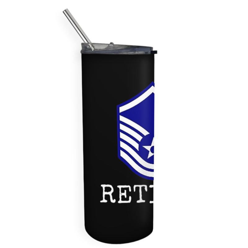 Mens Air Force Retired E7 Master Sergeant T Shirt Skinny Tumbler By Cm ...