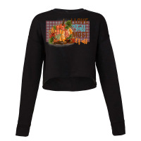 Women's I Love Fall Most Of All, Fall Season Autumnal Leaves T Shirt Cropped Sweater | Artistshot