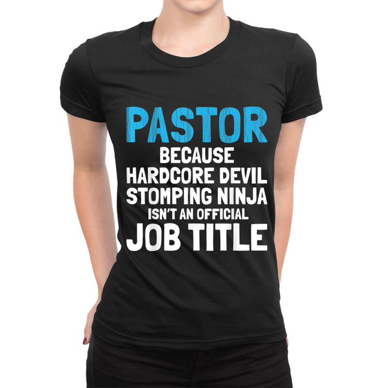 Pastor Hardcore Devil Stomping Ninja Job Titlec Cartoon Character Ladies Fitted T-Shirt by Aria-Proctor | Artistshot