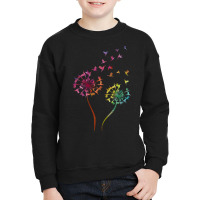 Flower Dandelion Hummingbird T  Shirt Tie Dye Dandelion Hummingbird Fl Youth Sweatshirt | Artistshot