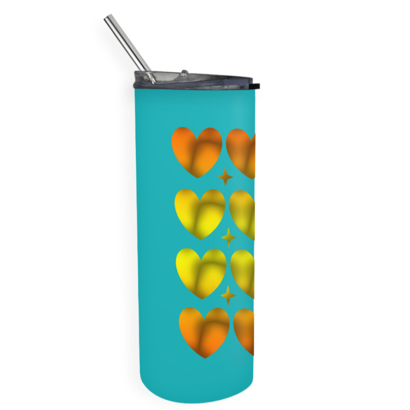 Hearts Skinny Tumbler by FlyingBird | Artistshot