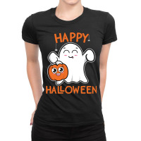 Skeleton T Shirthappy Halloween Ghost Kids Costume Trick Or Treat Prod Ladies Fitted T-shirt | Artistshot