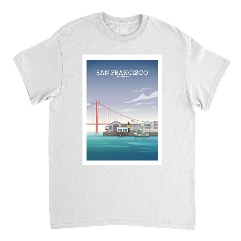 Travel - Bridge California Red Classic T-shirt by Rcarrollsh | Artistshot