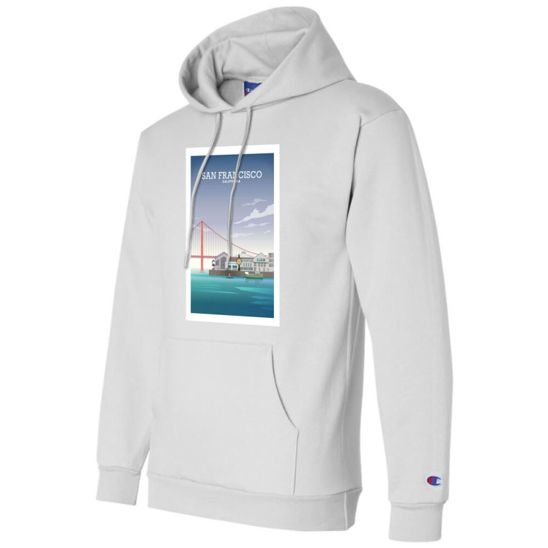 Travel - Bridge California Red Champion Hoodie by Rcarrollsh | Artistshot