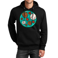 Baseball With Sunflower Round Earrings Unisex Hoodie | Artistshot