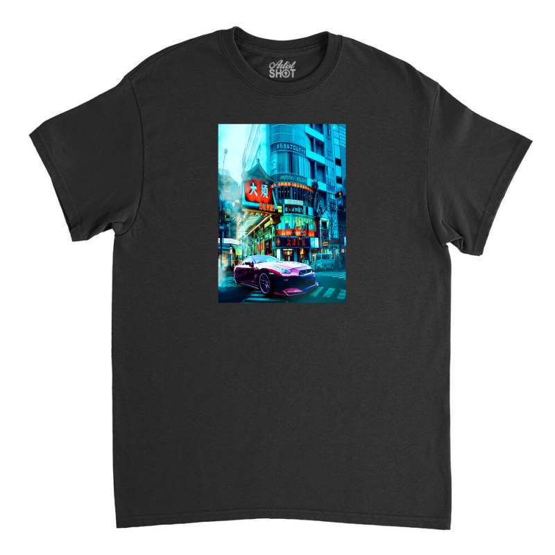 Tokyo Car Neon Synthwave Classic T-shirt by Jeff_Nugroho | Artistshot